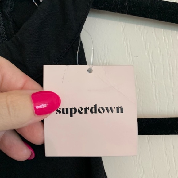 Superdown Mansa Slit Midi Dress New with Tag in Black Sz S Revolve - Picture 3 of 4